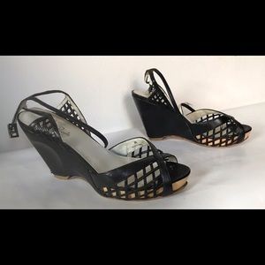 Lovely people genuine leather platform wedge.